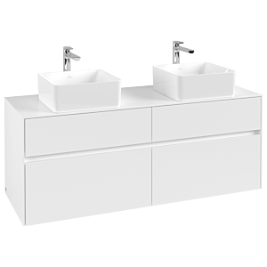 Villeroy und Boch Collaro Waschtischunterschrank C04800MS 140 x 54,8 x 50 cm, für 2 Waschtische, White Matt
