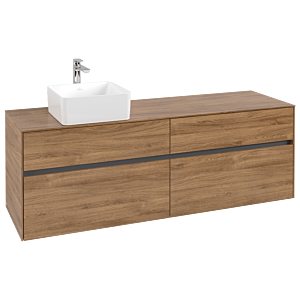 Villeroy and Boch Collaro vanity unit C05000RH 160x54.8x50cm, vanity unit left, Kansas Oak