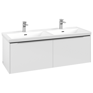 Subway 3.0 Villeroy et Boch vasque C56700VF 127,2x42,9x47,8cm, sans LED / poignée aluminium brillant, blanc pur
