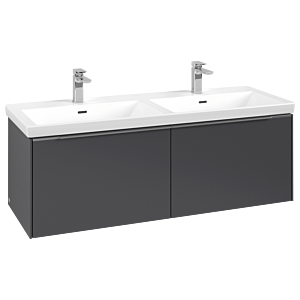 Villeroy and Boch Subway 3.0 vanity unit C56700VR 127.2x42.9x47.8cm, without LED / handle aluminum glossy, graphite