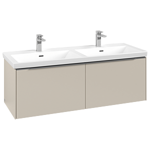 Villeroy and Boch Subway 3.0 vanity unit C567L0VN 127.2x42.9x47.8cm, with LED / handle aluminum glossy, cashmere gray