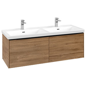 Villeroy and Boch Subway 3.0 vanity unit C567L1RH 127.2x42.9x47.8cm, with LED / handle Volcano black, kansas oak