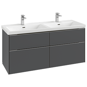 Subway 3.0 Villeroy et Boch vasque C56802VR 127,2x56,6x47,8cm, sans LED / poignée monochrome, graphite