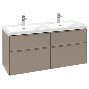Subway 3.0 Villeroy et Boch vasque C568L2VM 127,2x56,6x47,8cm, avec LED / poignée monochrome, taupe
