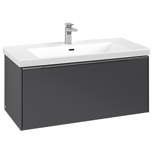 Villeroy and Boch Subway 3.0 vanity unit C56900VR 97.3x42.9x47.8cm, without LED / handle aluminum glossy, graphite