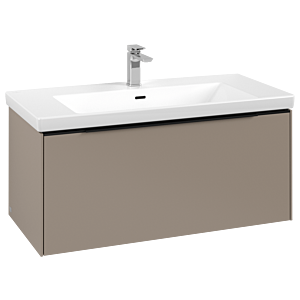Subway 3.0 Villeroy et Boch vasque C56901VM 97,3x42,9x47,8cm, sans LED / poignée Noir volcan, taupe