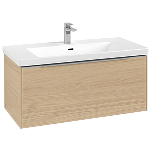 Subway 3.0 Villeroy et Boch vasque C569L0VJ 97,3x42,9x47,8cm, avec LED / poignée aluminium brillant, chêne nordique