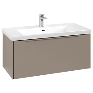 Villeroy and Boch Subway 3.0 vanity unit C569L2VM 97.3x42.9x47.8cm, with LED / handle monochrome, taupe