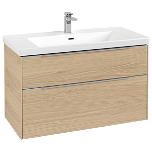 Villeroy and Boch Subway 3.0 vanity unit C57000VJ 97.3x57.6x47.8cm, without LED / handle aluminum glossy, nordic oak