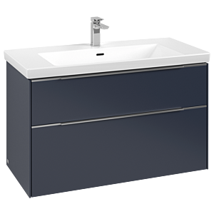 Villeroy and Boch Subway 3.0 vanity unit C57000VQ 97.3x57.6x47.8cm, without LED / handle aluminum glossy, marine blue