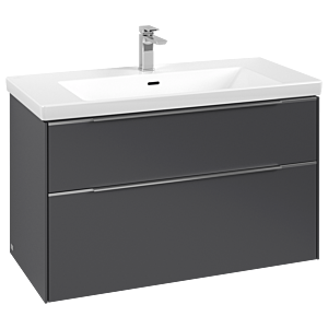 Villeroy and Boch Subway 3.0 vanity unit C57000VR 97.3x57.6x47.8cm, without LED / handle aluminum glossy, graphite