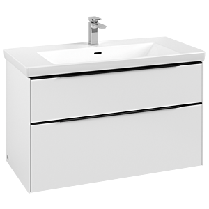 Subway 3.0 Villeroy et Boch vasque C57001VF 97,3x57,6x47,8cm, sans LED / poignée Volcano noir, blanc pur