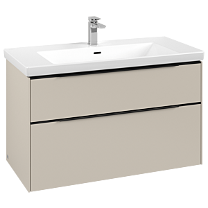 Villeroy und Boch Subway 3.0 Waschtisch-Unterschrank C57001VN 97,3x57,6x47,8cm, ohne LED/Griff Volcano black, cashmere grey