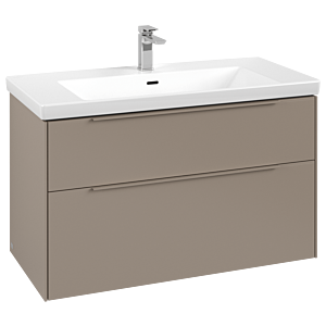 Villeroy und Boch Subway 3.0 Waschtisch-Unterschrank C57002VM 97,3x57,6x47,8cm, ohne LED/Griff monochrom, taupe