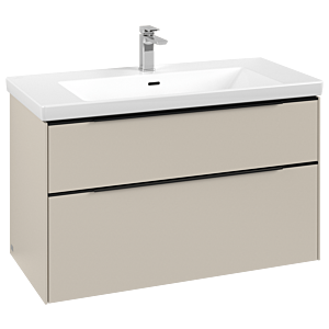 Subway 3.0 Villeroy et Boch vasque C570L1VN 97,3x57,6x47,8cm, avec LED / poignée Noir volcan, gris cachemire