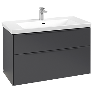Subway 3.0 Villeroy et Boch vasque C570L2VR 97,3x57,6x47,8cm, avec LED / poignée monochrome, graphite