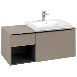 Villeroy and Boch Subway 3.0 vanity unit C57101VM 100.1x42.25x51.6cm, without LED / handle Volcano black, taupe
