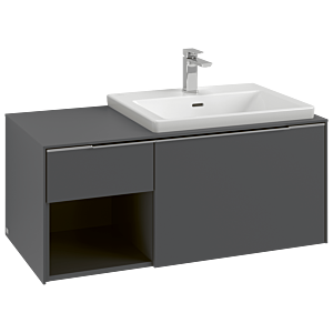 Villeroy und Boch Subway 3.0 Waschtisch-Unterschrank C57102VR 100,1x42,25x51,6cm, ohne LED/Griff monochrom, graphite