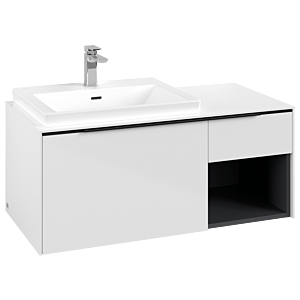 Villeroy and Boch Subway 3.0 vanity unit C57201VE 100.1x42.25x51.6cm, without LED / handle Volcano black, brilliant white