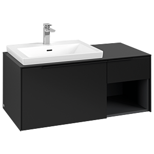 Subway 3.0 Villeroy et Boch vasque C57201VL 100,1x42,25x51,6cm, sans LED / poignée Noir volcan, noir volcan