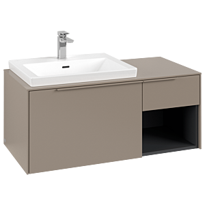 Villeroy and Boch Subway 3.0 vanity unit C572L2VM 100.1x42.25x51.6cm, with LED / handle monochrome, taupe
