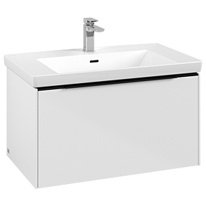 Villeroy und Boch Subway 3.0 Waschtisch-Unterschrank C57301VE 77,2x42,9x47,8cm, ohne LED/Griff Volcano black, brilliant white