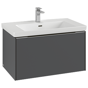 Subway 3.0 Villeroy et Boch vasque C57302VR 77,2x42,9x47,8cm, sans LED / poignée monochrome, graphite