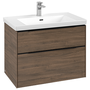 Villeroy und Boch Subway 3.0 Waschtisch-Unterschrank C57401VH 77,2x57,6x47,8cm, ohne LED/Griff Volcano black, arizona oak
