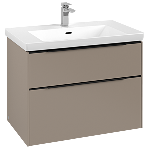 Subway 3.0 Villeroy et Boch vasque C57401VM 77,2x57,6x47,8cm, sans LED / poignée Noir volcan, taupe