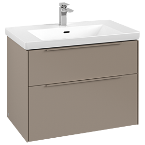 Villeroy und Boch Subway 3.0 Waschtisch-Unterschrank C57402VM 77,2x57,6x47,8cm, ohne LED/Griff monochrom, taupe