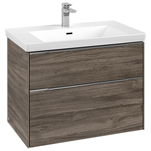 Villeroy and Boch Subway 3.0 vanity unit C574L0RK 77.2x57.6x47.8cm, with LED / handle aluminum glossy, stone oak