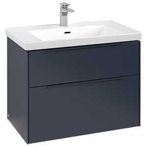 Villeroy and Boch Subway 3.0 vanity unit C574L2VQ 77.2x57.6x47.8cm, with LED / handle monochrome, marine blue