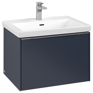 Villeroy und Boch Subway 3.0 Waschtisch-Unterschrank C57500VQ 62,2x42,9x47,8cm, ohne LED/Griff Aluminium glänzend, marine blue
