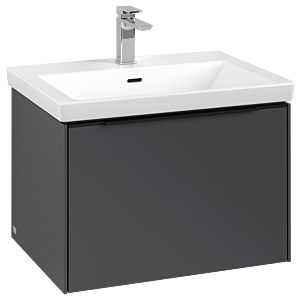 Subway 3.0 Villeroy et Boch vasque C57501VR 62,2x42,9x47,8cm, sans LED / poignée Noir volcan, graphite