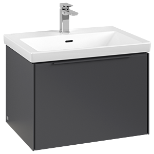Subway 3.0 Villeroy et Boch vasque C575L2VR 62,2x42,9x47,8cm, avec LED / poignée monochrome, graphite