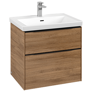 Villeroy and Boch Subway 3.0 vanity unit C57601RH 62.2x57.6x47.8cm, without LED / handle Volcano black, kansas oak