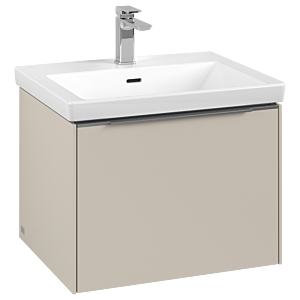 Villeroy und Boch Subway 3.0 Waschtisch-Unterschrank C57700VN 57,2x42,9x47,8cm, ohne LED/Griff Aluminium glänzend, cashmere grey