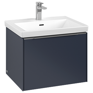 Villeroy und Boch Subway 3.0 Waschtisch-Unterschrank C57700VQ 57,2x42,9x47,8cm, ohne LED/Griff Aluminium glänzend, marine blue