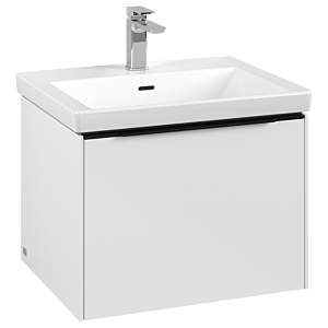 Subway 3.0 Villeroy et Boch vasque C57701VE 57,2x42,9x47,8cm, sans LED / poignée Noir volcan, blanc brillant