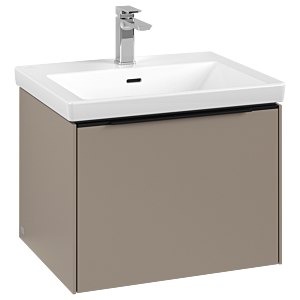 Subway 3.0 Villeroy et Boch vasque C577L1VM 57,2x42,9x47,8cm, avec LED / poignée Volcano noir, taupe