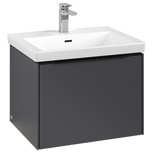 Subway 3.0 Villeroy et Boch vasque C577L1VR 57,2x42,9x47,8cm, avec LED / poignée Noir volcan, graphite