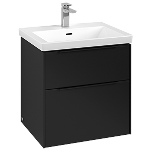 Villeroy und Boch Subway 3.0 Waschtisch-Unterschrank C57801VL 57,2x57,6x47,8cm, ohne LED/Griff Volcano black, volcano black
