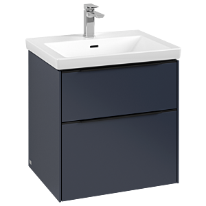 Villeroy und Boch Subway 3.0 Waschtisch-Unterschrank C57801VQ 57,2x57,6x47,8cm, ohne LED/Griff Volcano black, marine blue
