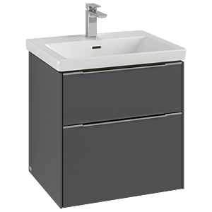 Subway 3.0 Villeroy et Boch vasque C57802VR 57,2x57,6x47,8cm, sans LED / poignée monochrome, graphite