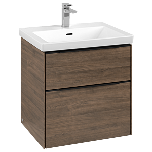 Subway 3.0 Villeroy et Boch vasque C578L1VH 57,2x57,6x47,8cm, avec LED / poignée Volcano black, arizona oak