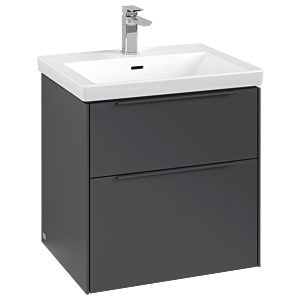 Subway 3.0 Villeroy et Boch vasque C578L2VR 57,2x57,6x47,8cm, avec LED / poignée monochrome, graphite