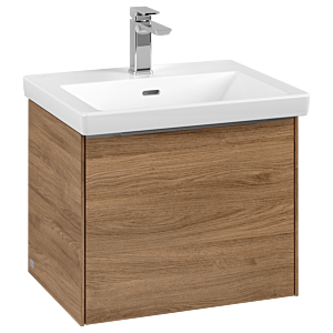 Villeroy und Boch Subway 3.0 Waschtisch-Unterschrank C57900RH 52,3x42,9x44,75cm, ohne LED/Griff Aluminium glänzend, kansas oak