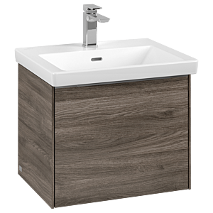 Villeroy und Boch Subway 3.0 Waschtisch-Unterschrank C57900RK 52,3x42,9x44,75cm, ohne LED/Griff Aluminium glänzend, stone oak