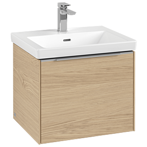 Villeroy und Boch Subway 3.0 Waschtisch-Unterschrank C57900VJ 52,3x42,9x44,75cm, ohne LED/Griff Aluminium glänzend, nordic oak