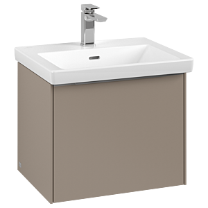 Villeroy und Boch Subway 3.0 Waschtisch-Unterschrank C57900VM 52,3x42,9x44,75cm, ohne LED/Griff Aluminium glänzend, taupe